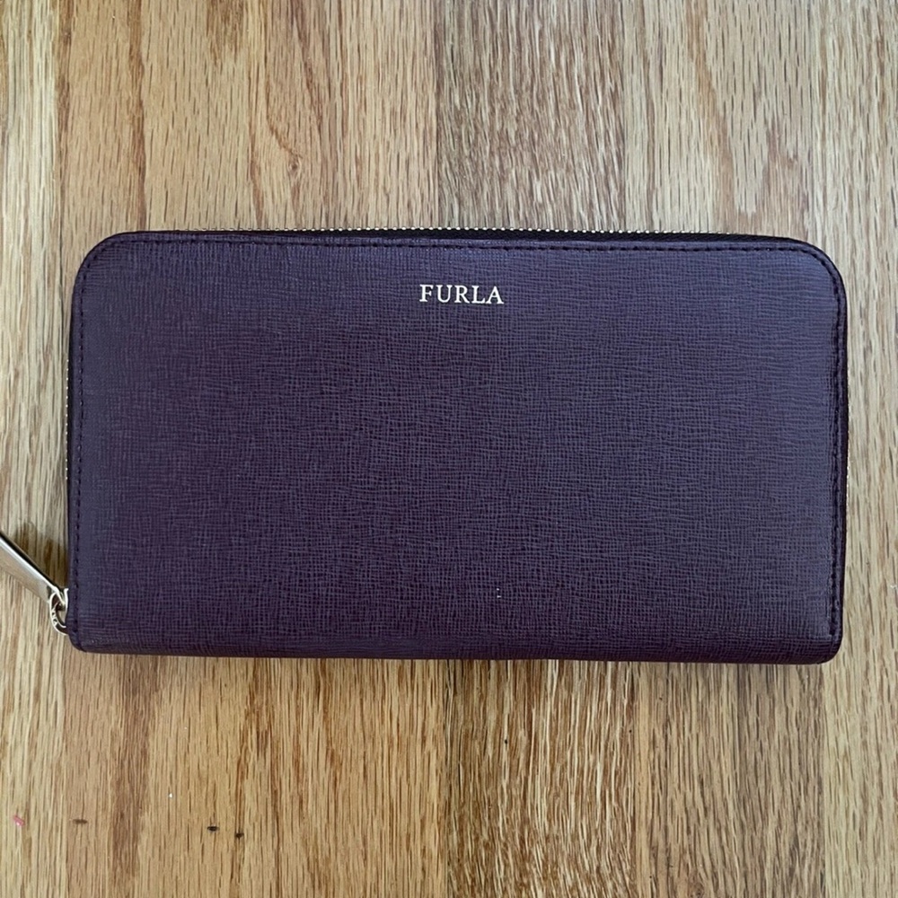 Furla Dark Purple Leather Wallet